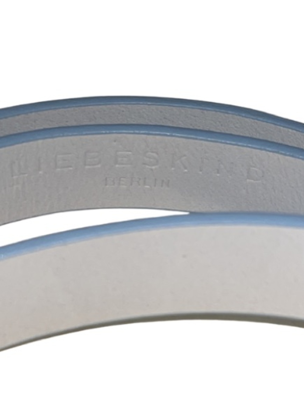 Liebeskind Berlin Dusty Blue Men’s Leather Belt, 40” Waist, NWOT - Picture 3 of 9